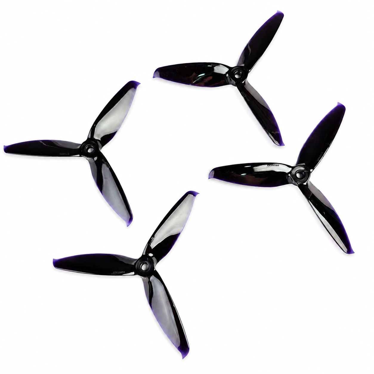 5152 HD Tri Blade Flash Propellers 2CW+2CCW - (2 Pair) - Black