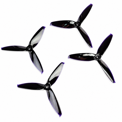 5152 HD Tri Blade Flash Propellers 2CW+2CCW - (2 Pair) - Black