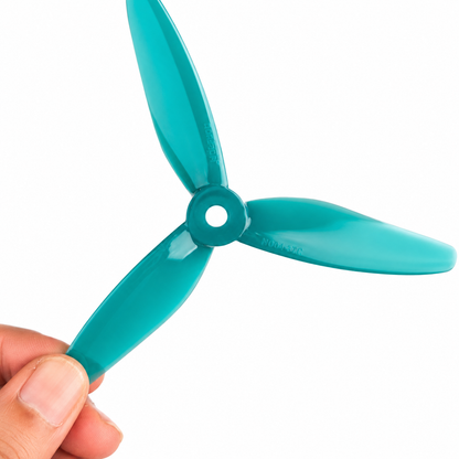 Gemfan 51466 V2 Tri - Blade Flash Propellers 2CW+2CCW - (2 Pair) - Jade Green