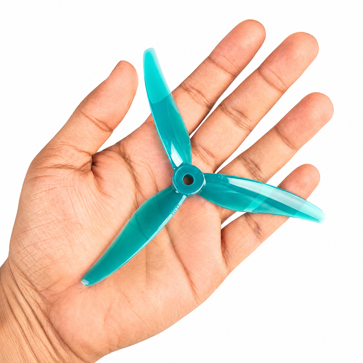 Gemfan 51466 V2 Tri - Blade Flash Propellers 2CW+2CCW - (2 Pair) - Jade Green