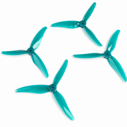 Gemfan 51466 V2 Tri - Blade Flash Propellers 2CW+2CCW - (2 Pair) - Jade Green