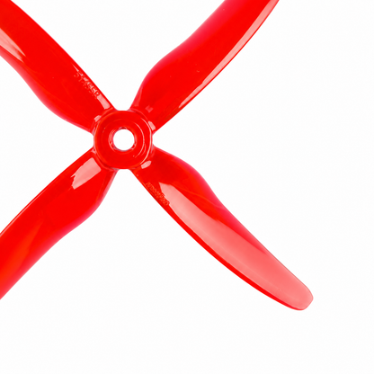 Gemfan 51455 4 Blade Hurricane Propeller Clear Red- (2CW+2CCW)