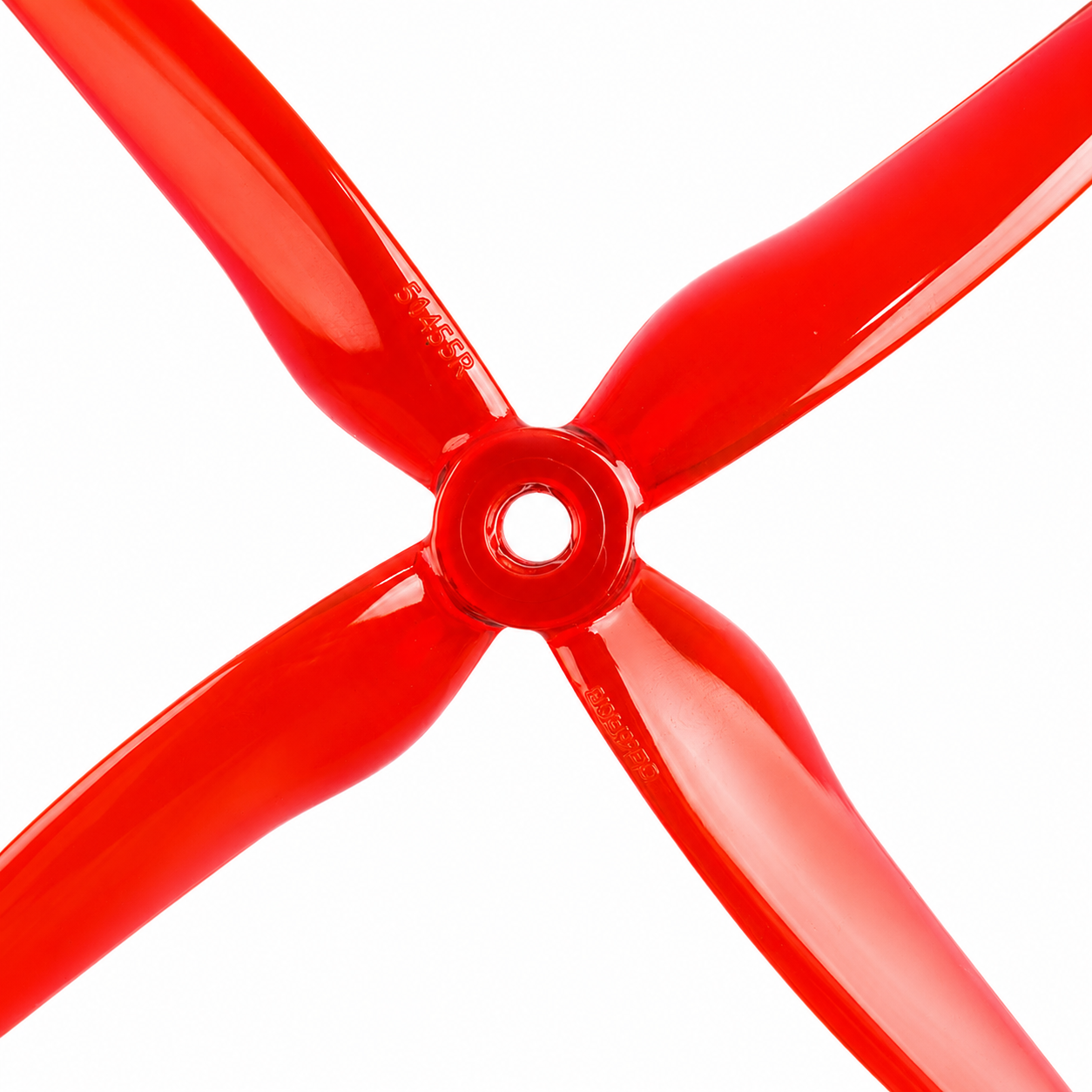 Gemfan 51455 4 Blade Hurricane Propeller Clear Red- (2CW+2CCW)