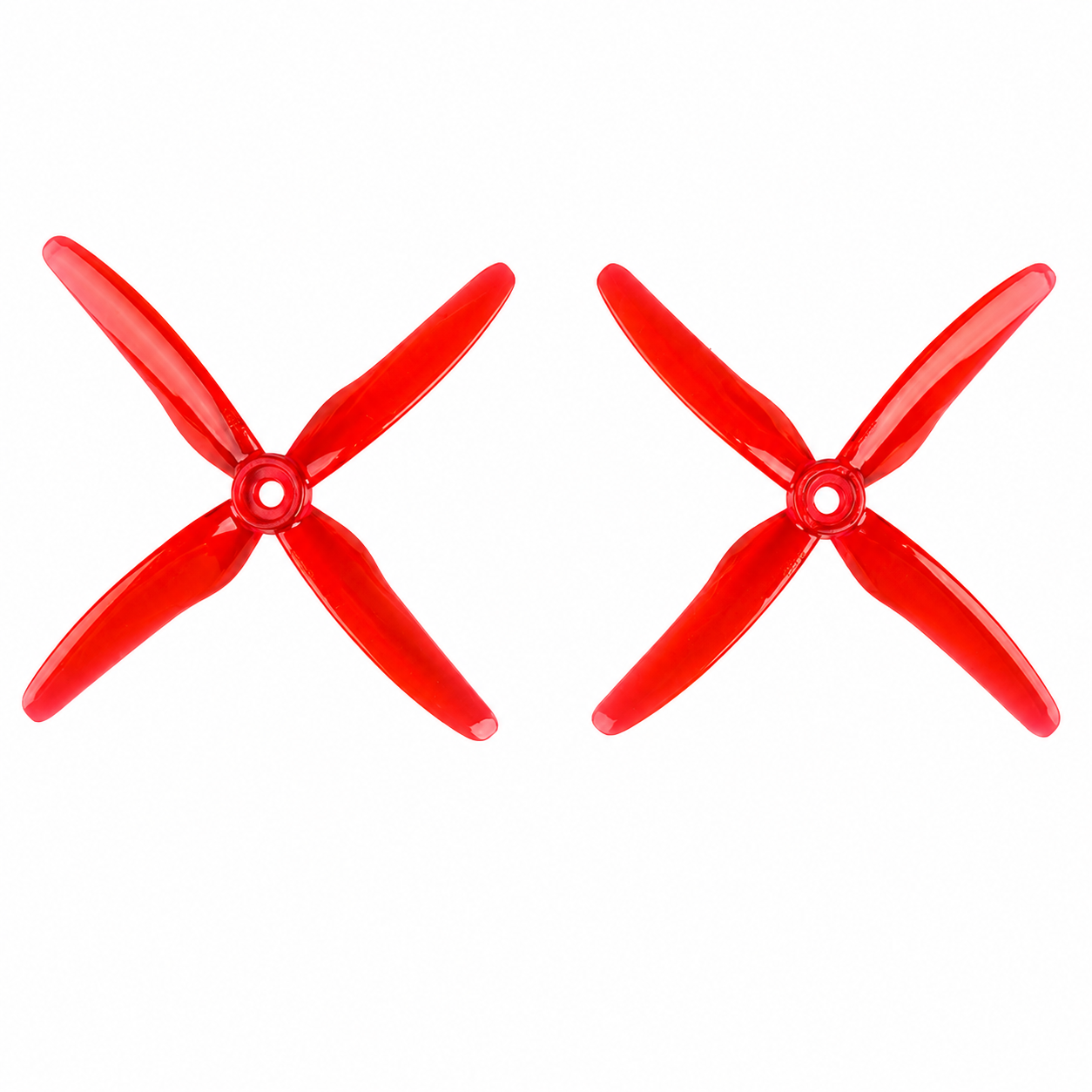 Gemfan 51455 4 Blade Hurricane Propeller Clear Red- (2CW+2CCW)