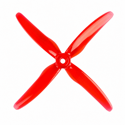 Gemfan 51455 4 Blade Hurricane Propeller Clear Red- (2CW+2CCW)