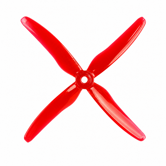 Gemfan 51455 4 Blade Hurricane Propeller Clear Red- (2CW+2CCW)
