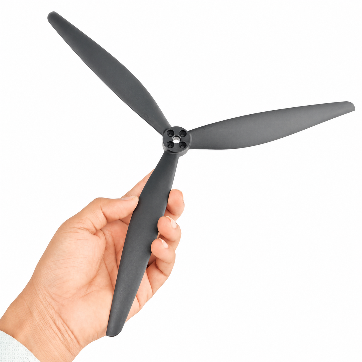 Gemfan 13X8 Black 3 - Glass Fiber Reinforced Nylon Black Propeller (1CW + 1CCW)