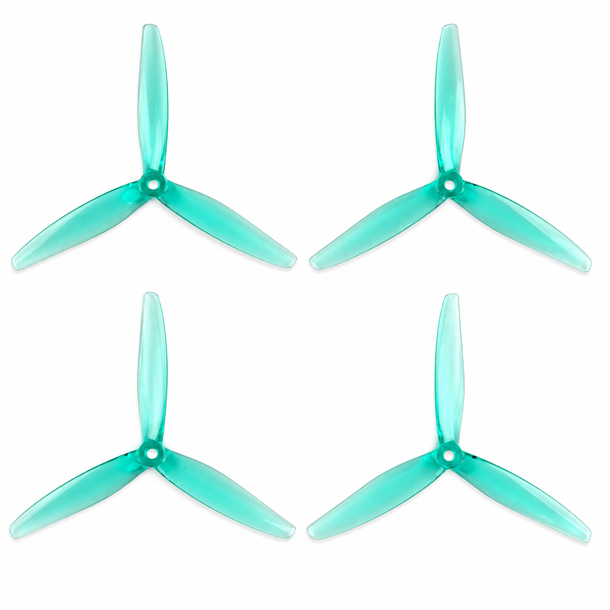 Gemfan 7050 Hurricane PC 3 Blade Propellers 2CW+2CCW – Clear Green