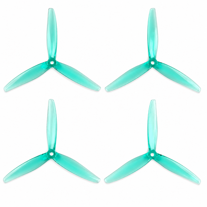 Gemfan 7050 Hurricane PC 3 Blade Propellers 2CW+2CCW – Clear Green