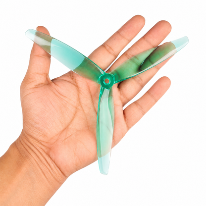 Gemfan 7050 Hurricane PC 3 Blade Propellers 2CW+2CCW – Clear Green