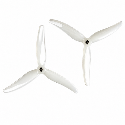 Gemfan Super Light 5130 PC 3 Blade 2mm & M5 Propellers Milk White - (2CW+2CCW)