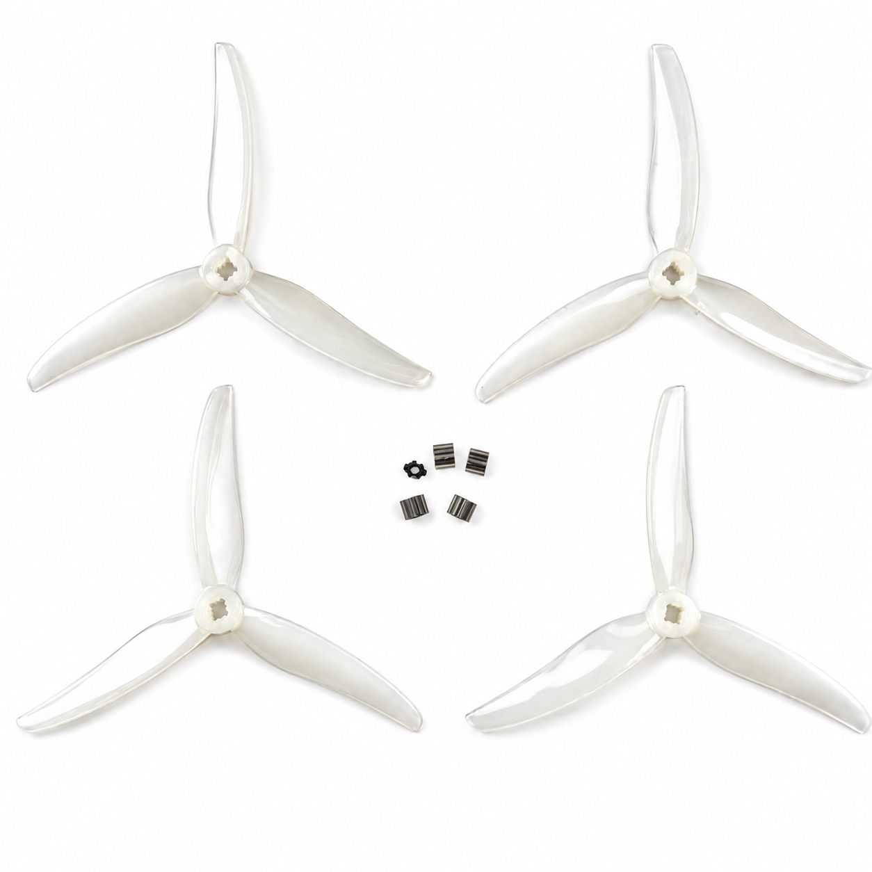 Gemfan Super Light 5130 PC 3 Blade 2mm & M5 Propellers Milk White - (2CW+2CCW)