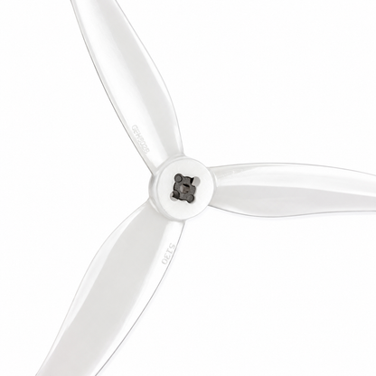 Gemfan Super Light 5130 PC 3 Blade 2mm & M5 Propellers Milk White - (2CW+2CCW)