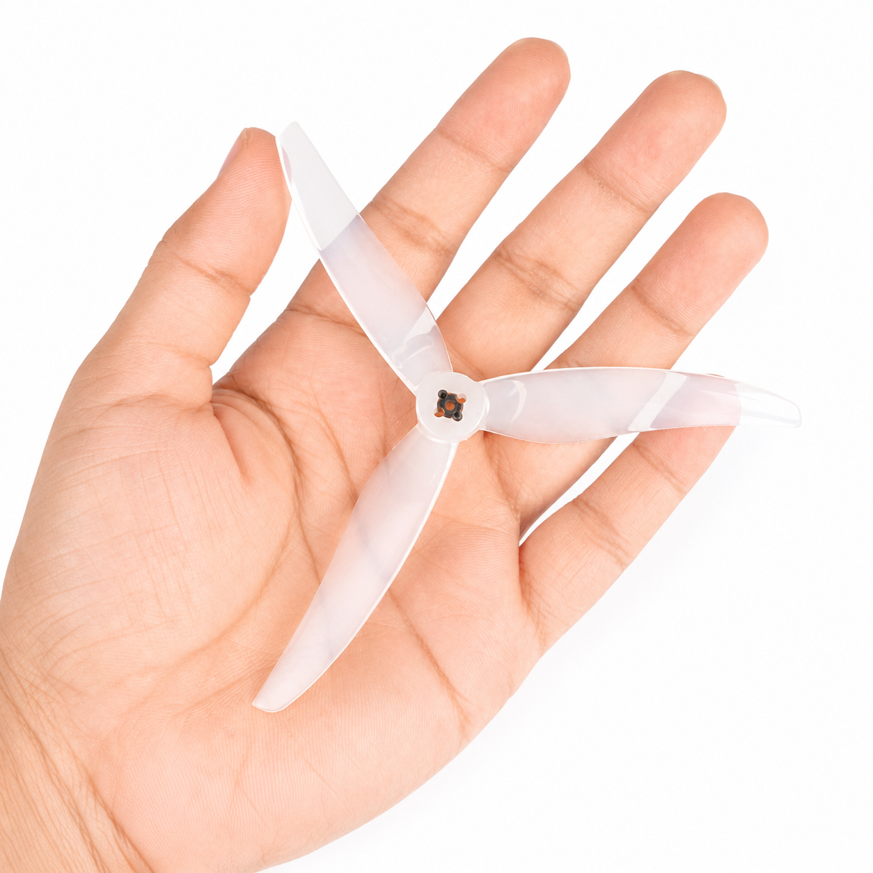Gemfan Super Light 5130 PC 3 Blade 2mm & M5 Propellers Milk White - (2CW+2CCW)