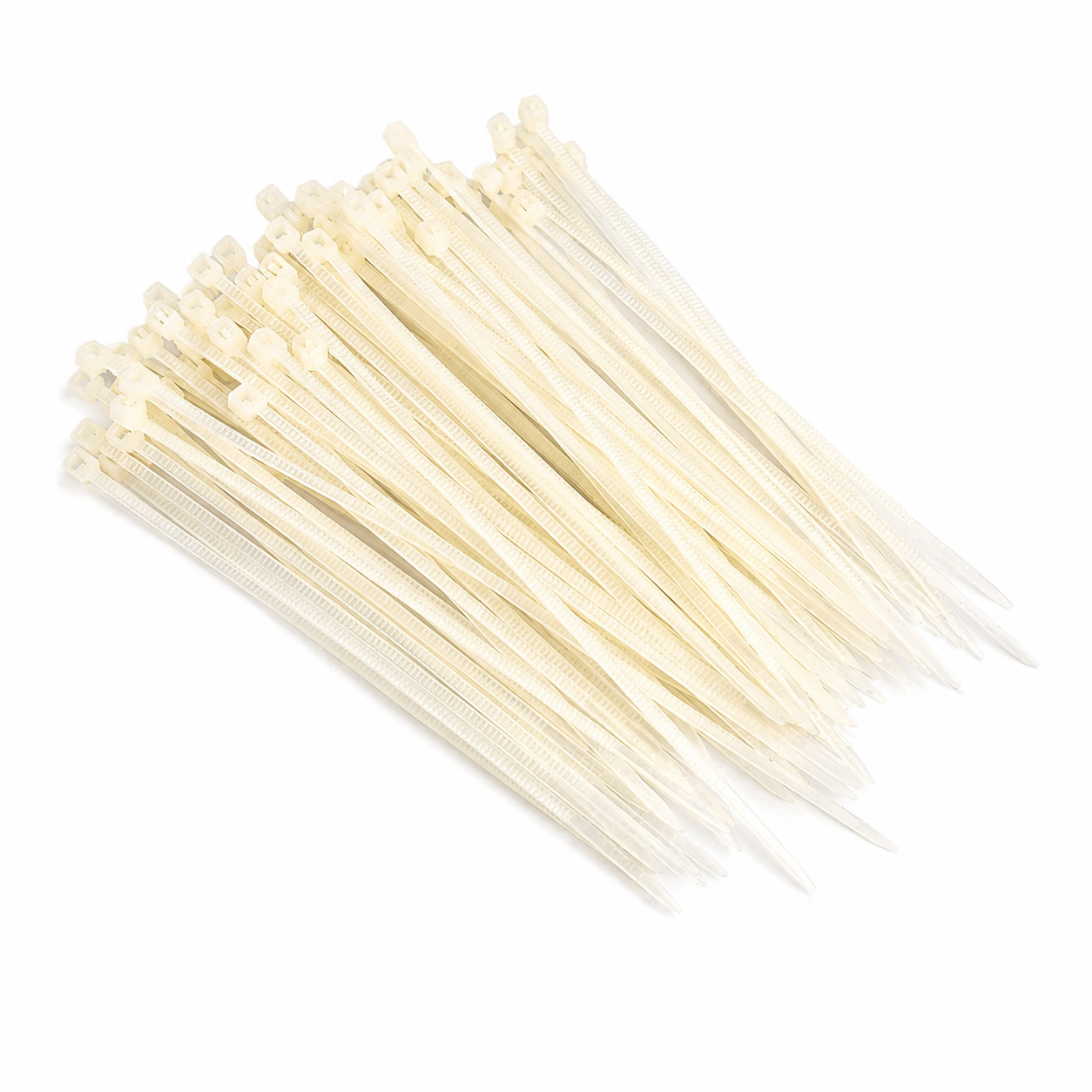 Self Locking Adjustable Nylon Cable Ties | Zip Ties (White) 100pcs - 100mm
