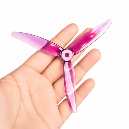 Gemfan 5127 Hurricane PC 3 Blade Propeller Clear Purple - (2CW+2CCW)