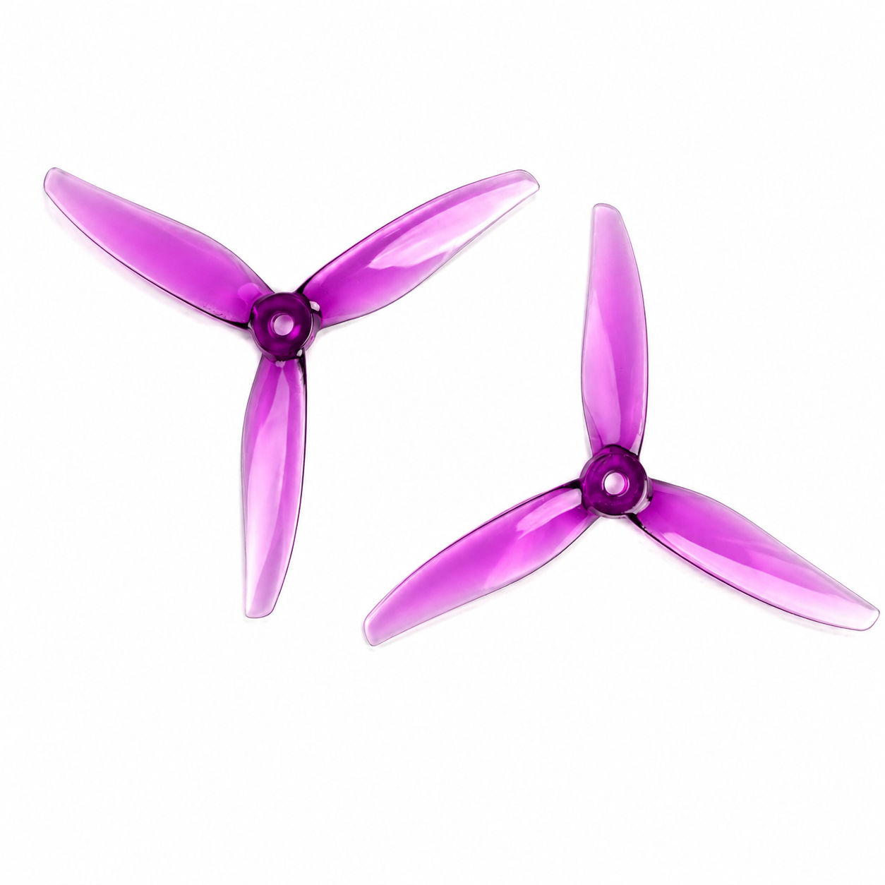 Gemfan 5127 Hurricane PC 3 Blade Propeller Clear Purple - (2CW+2CCW)