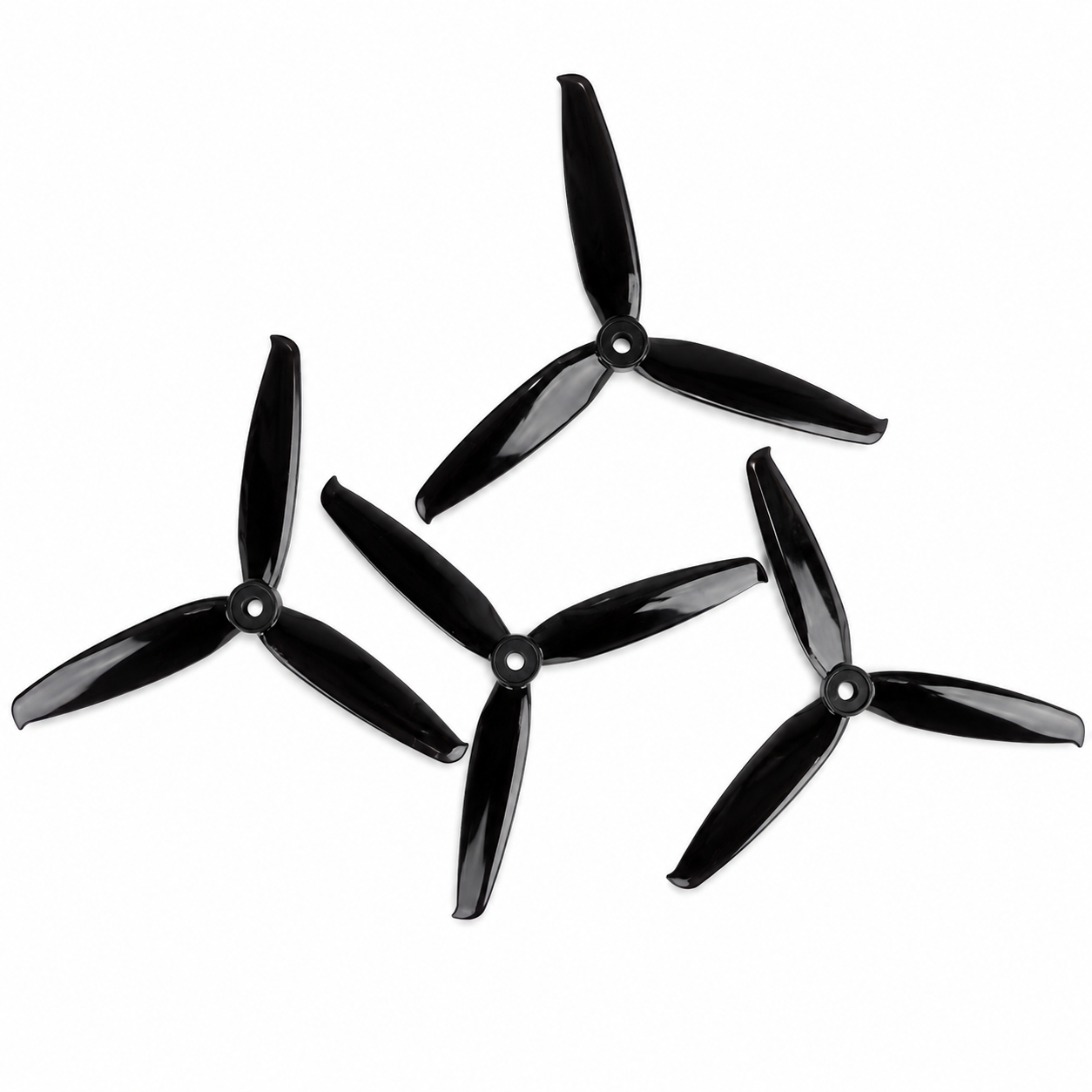 6042 Tri Blade Flash HD Propellers 2CW+2CCW - (2 Pairs) - Black