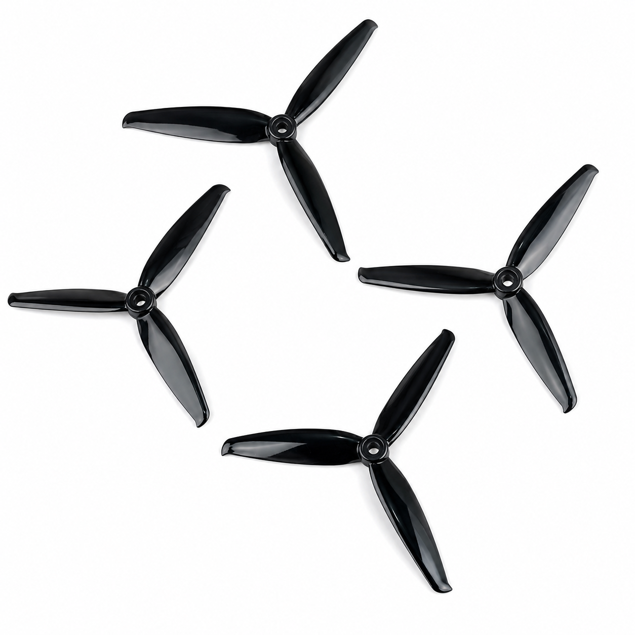 6042 Tri Blade Flash HD Propellers 2CW+2CCW - (2 Pairs) - Black