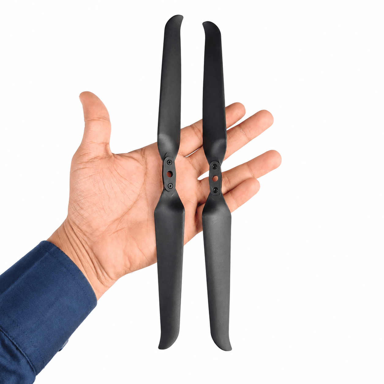F1051 Folding Drone Propeller 2 Blade Glass Fiber Nylon - Black (1 Pair CW+CCW)