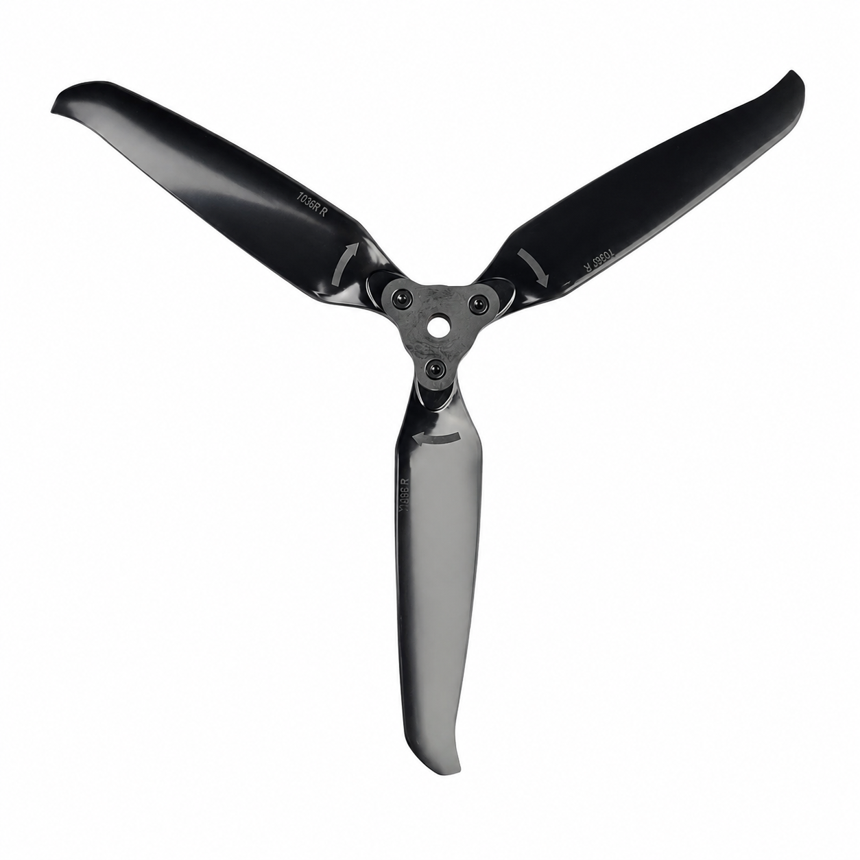 F7036 Folding Drone Propeller 3 Blade Glass Fiber Nylon -  Black (2 Pair CW+CCW)
