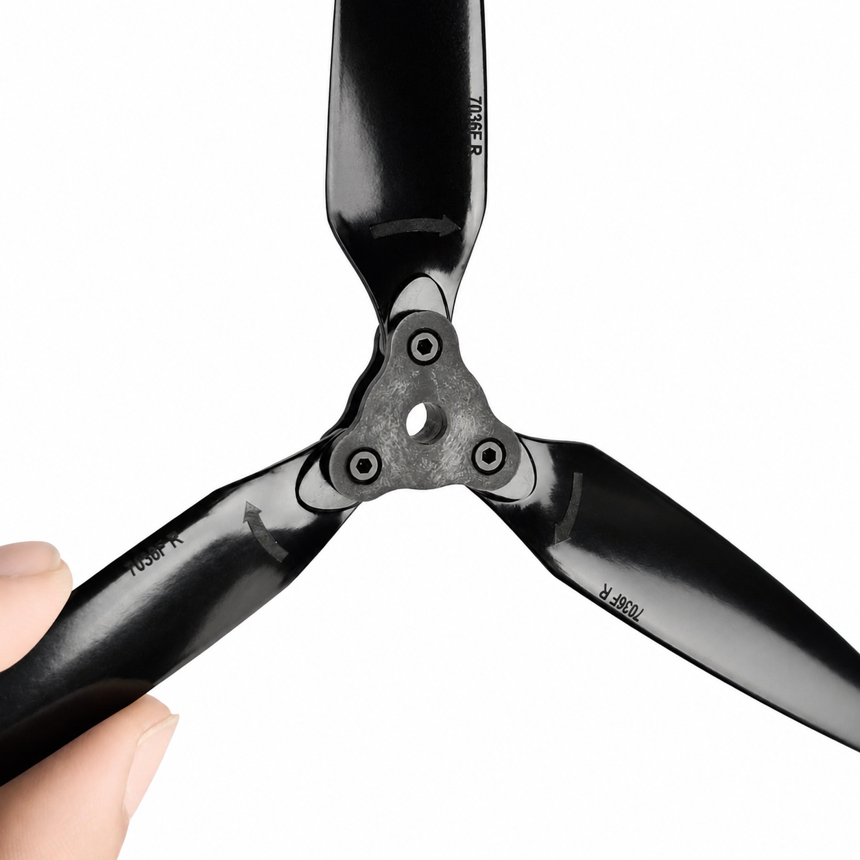 F7036 Folding Drone Propeller 3 Blade Glass Fiber Nylon -  Black (2 Pair CW+CCW)