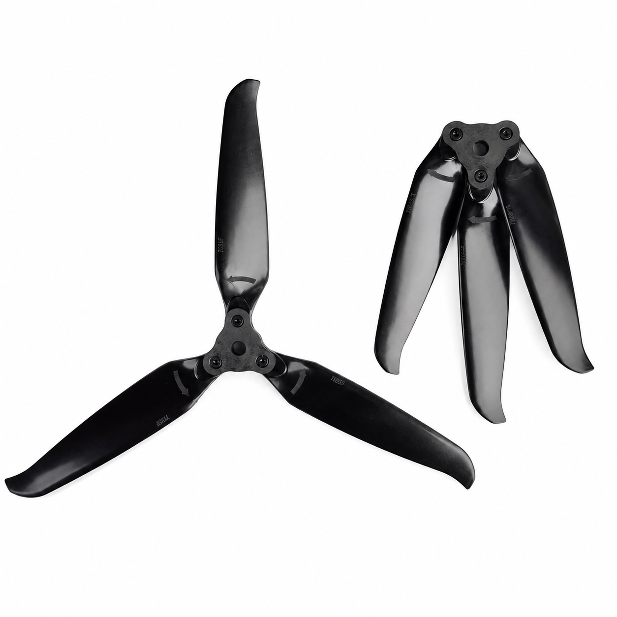 F7036 Folding Drone Propeller 3 Blade Glass Fiber Nylon -  Black (2 Pair CW+CCW)