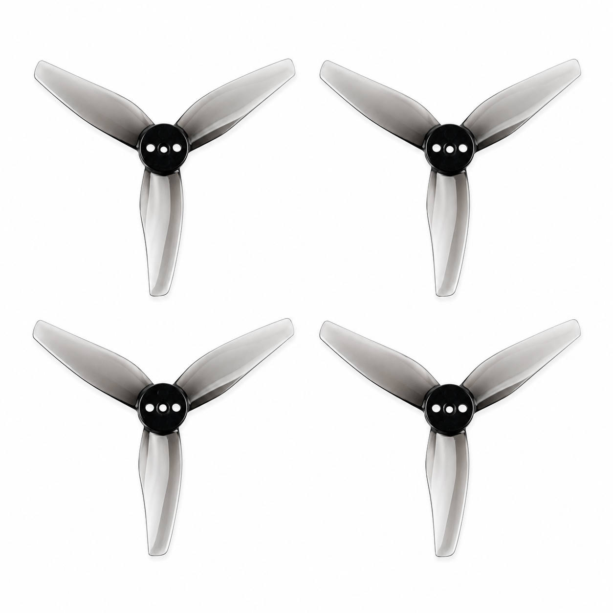Gemfan 3520 Hurricane PC 3 Blade T-mount 1.5mm Propeller - Clear Gray (2CW+2CCW)