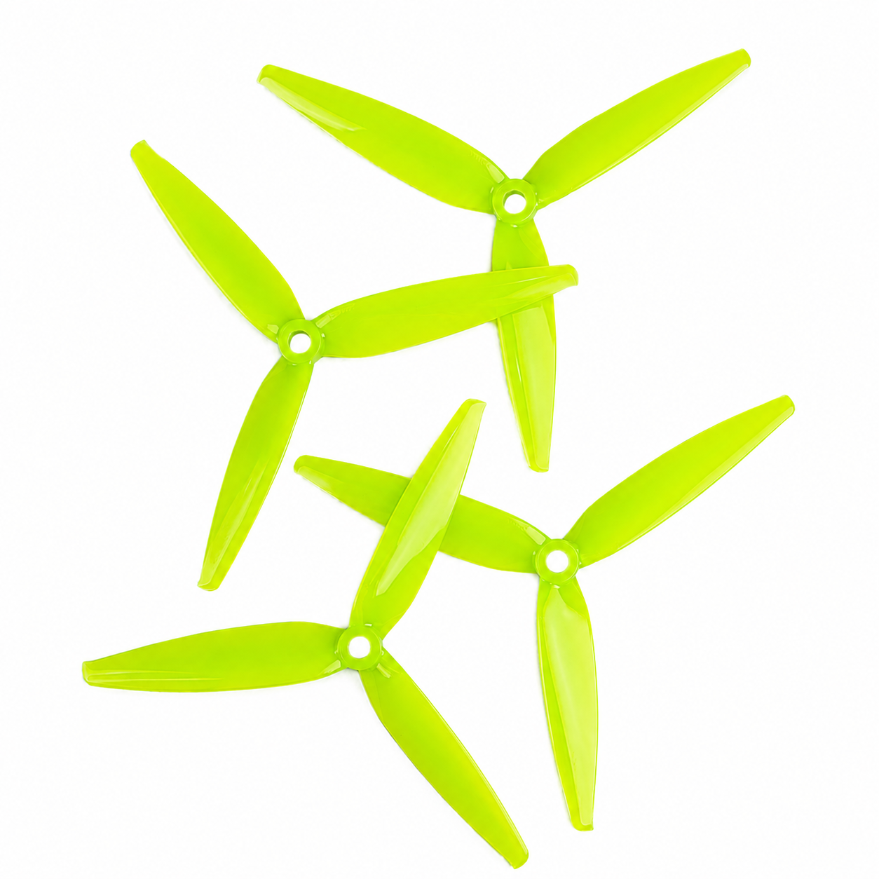 Gemfan 7040 Flash PC 3 Blade Propeller Lemon Green - (2CW+2CCW