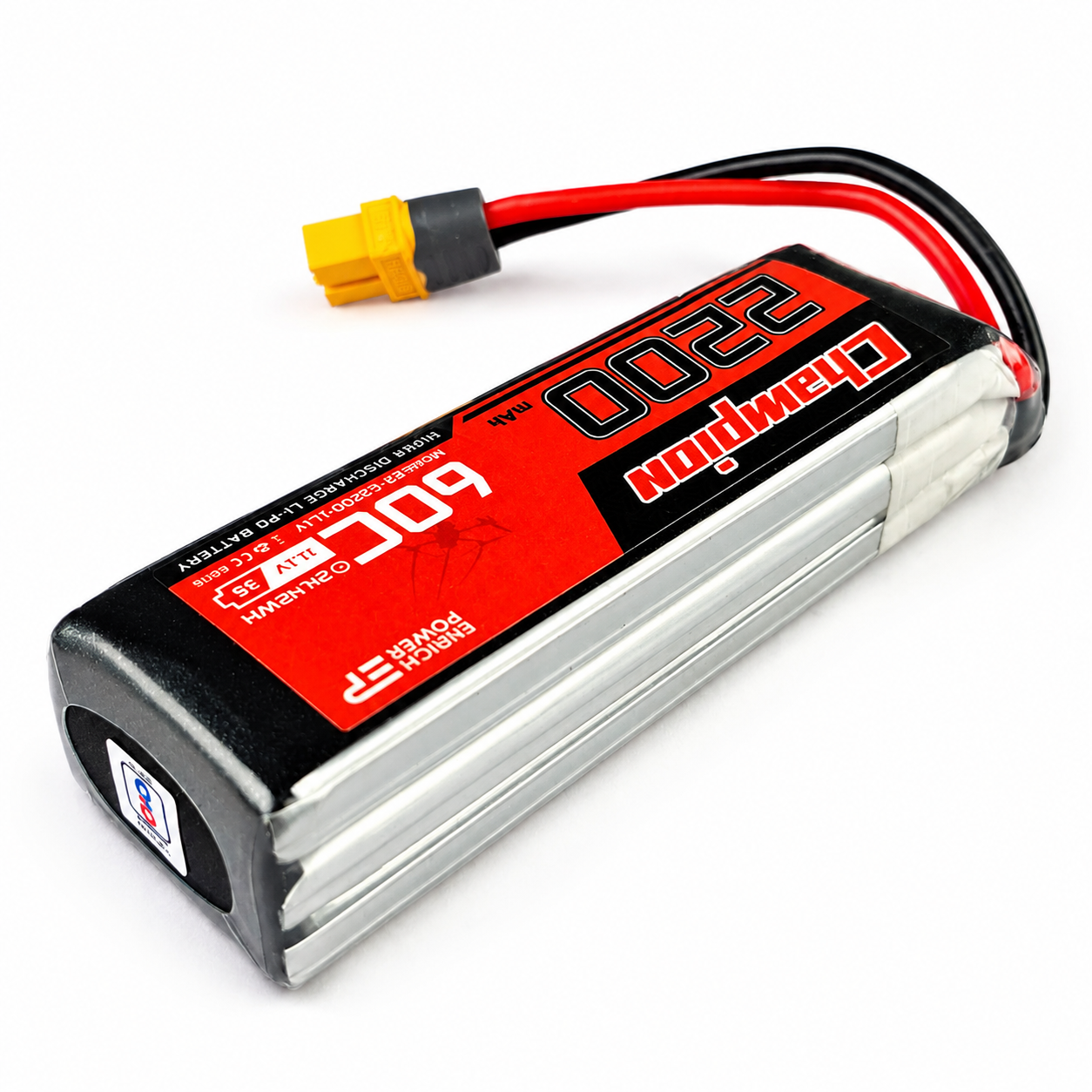 11.1V 2200mAh 3S 80C Lipo Battery With XT60 Plug