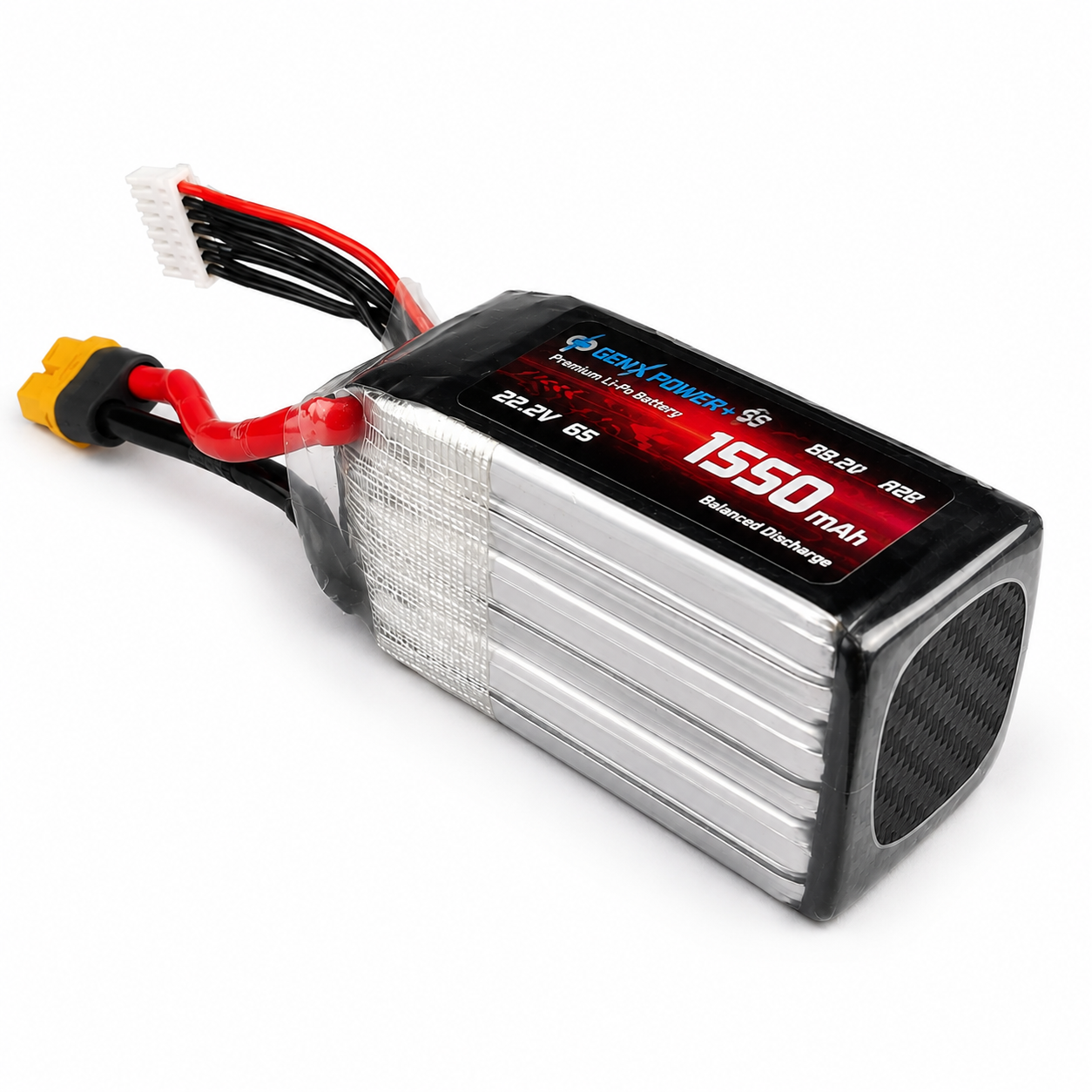 GenX 22.2V 1550mAh 6S 95C Premium Lithium Polymer Battery Pack