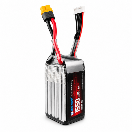 GenX 22.2V 1550mAh 6S 95C Premium Lithium Polymer Battery Pack