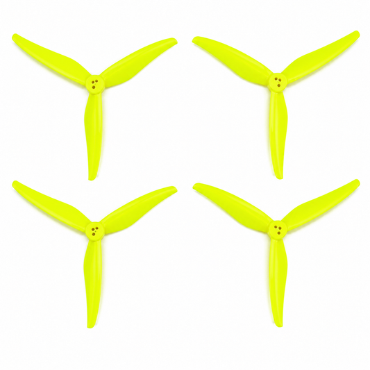 Gemfan 7040 Flash PC 3 Blade Propeller Lemon Green - (2CW+2CCW