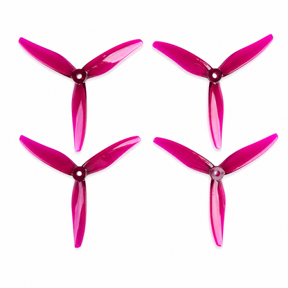 Gemfan Hurricane 51377 MAX 3 Blade Propeller Magenta - (2CW+2CCW)