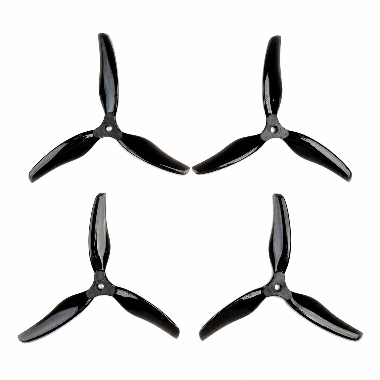 Gemfan F6030 Floppy Proppy 3 Blade Propellers Clear Black - (2CW+2CCW)