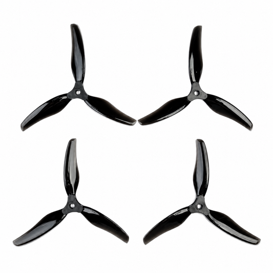 Gemfan F6030 Floppy Proppy 3 Blade Propellers Clear Black - (2CW+2CCW)