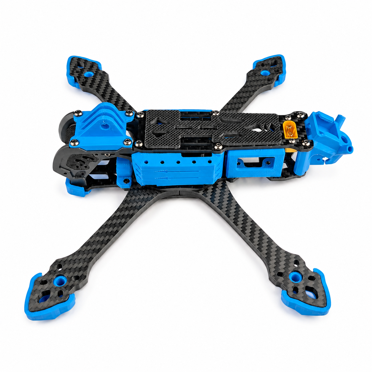Mark5 V2 5 Inch Carbon Fiber O4 Pro Frame with 3D Printed Parts -Blue