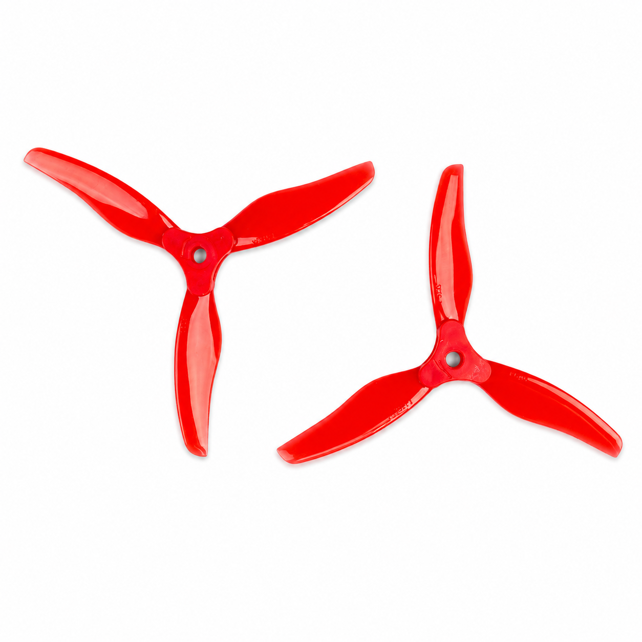 Gemfan F5135 Floppy Proppy 3 Blade Propeller Clear Red - (2CW+2CCW)