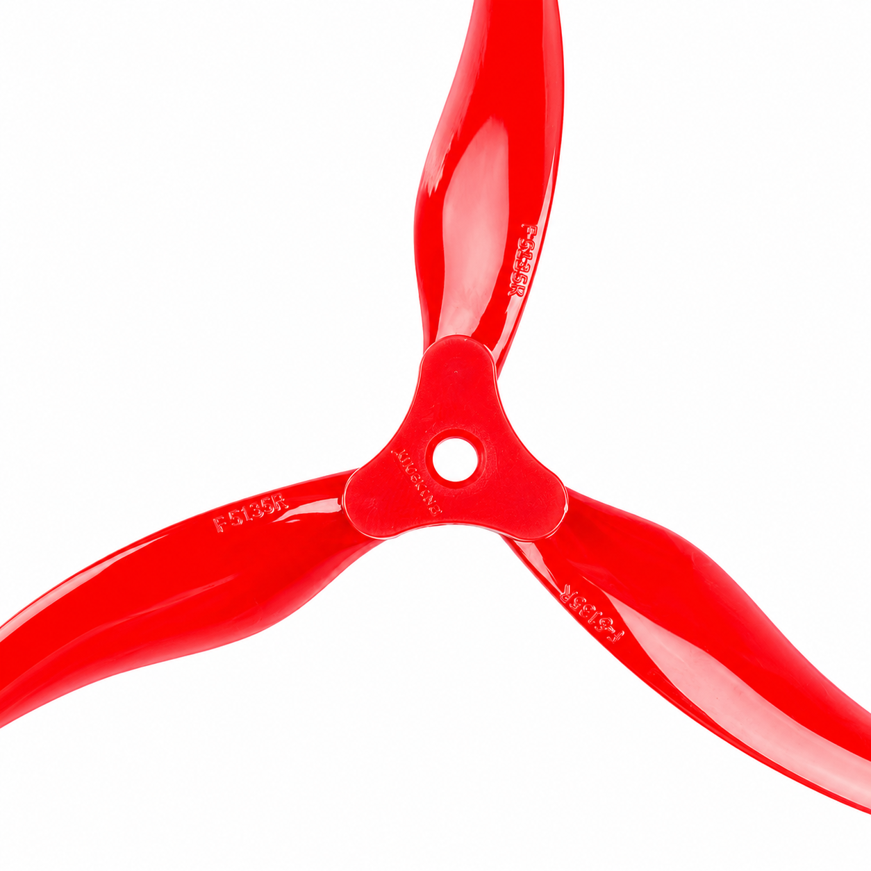 Gemfan F5135 Floppy Proppy 3 Blade Propeller Clear Red - (2CW+2CCW)