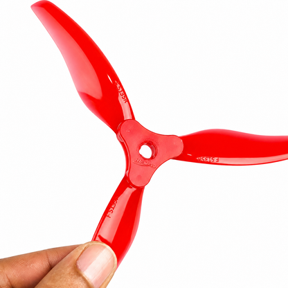 Gemfan F5135 Floppy Proppy 3 Blade Propeller Clear Red - (2CW+2CCW)