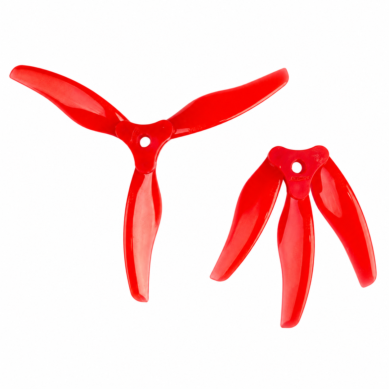 Gemfan F5135 Floppy Proppy 3 Blade Propeller Clear Red - (2CW+2CCW)