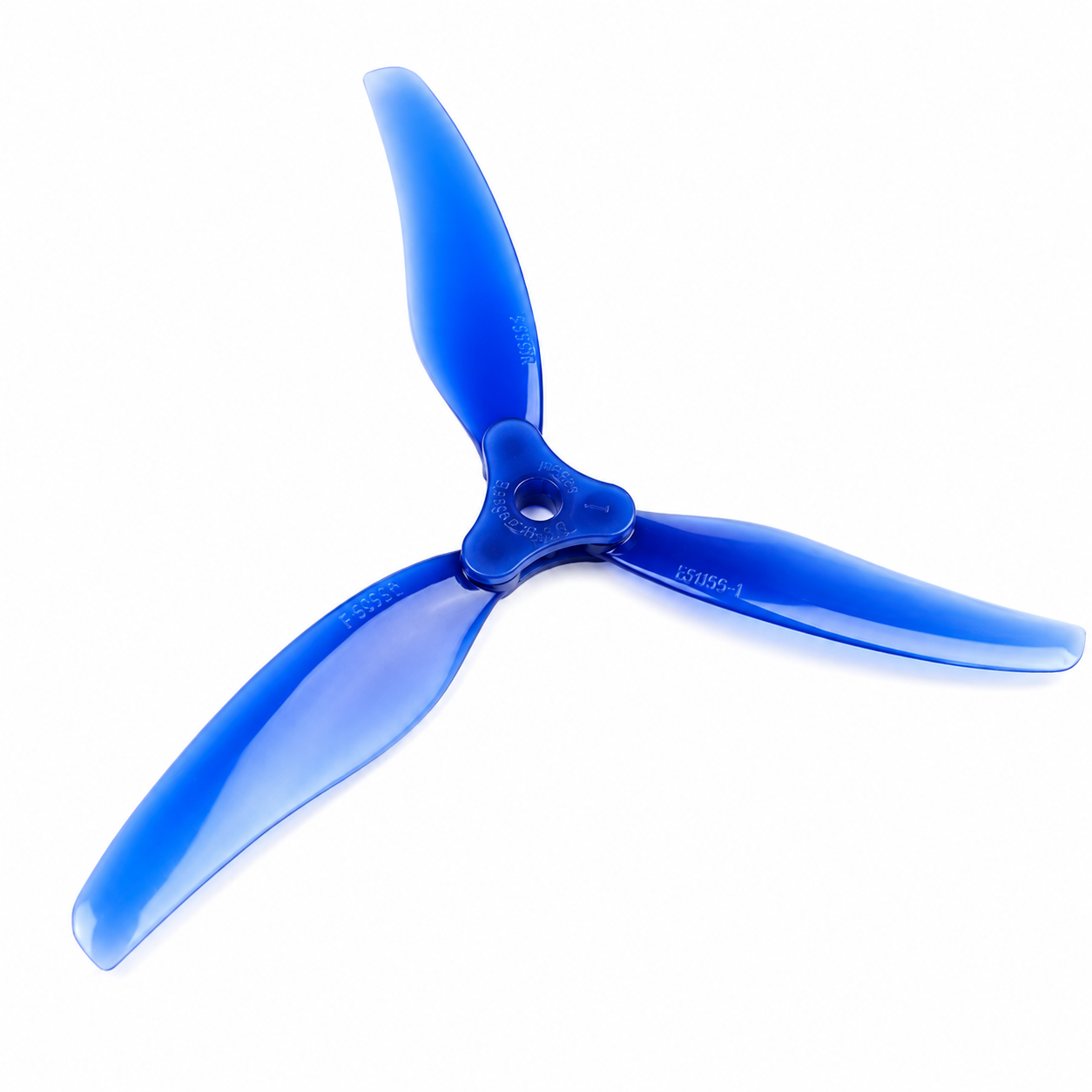 Gemfan F5135 Floppy Proppy 3 Blade Propeller Clear Blue - (2CW+2CCW)