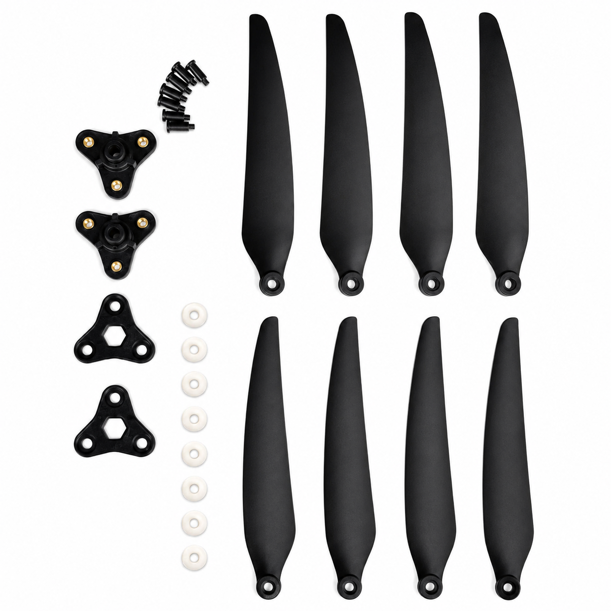Gemfan 1307F Folding 3 Blade Glass Fiber Nylon – Unassembled Propeller (1CW + 1CCW)