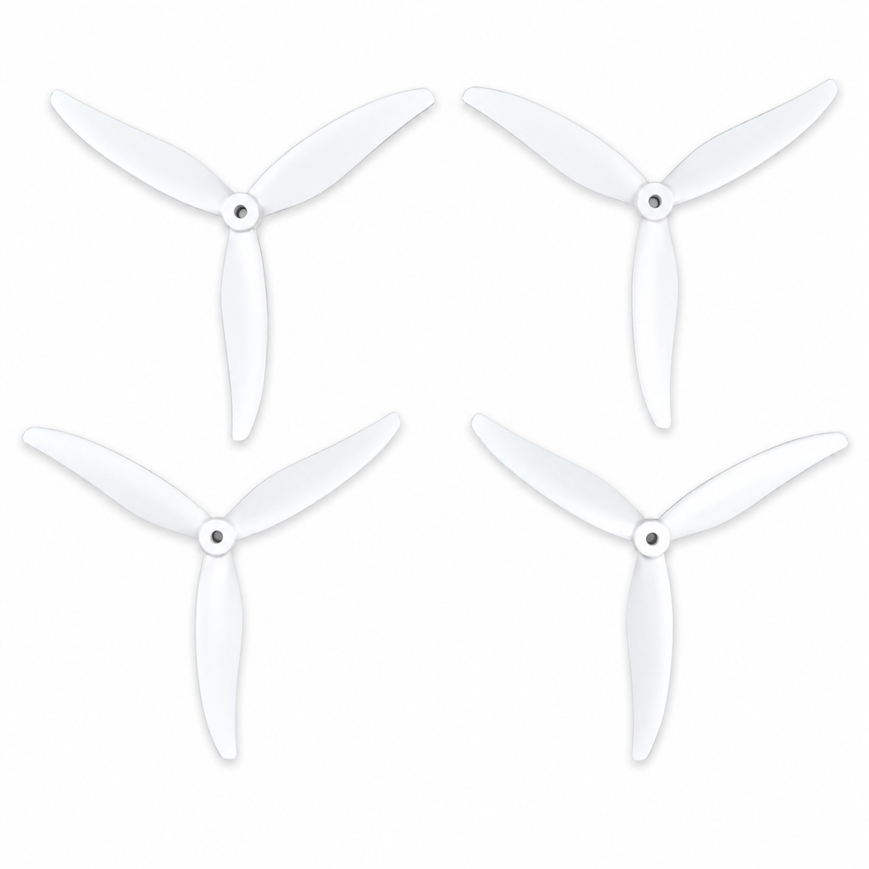 Gemfan 7035 Hurricane PC Reinforced 3 Blade Propellers 2CW + 2CCW – White