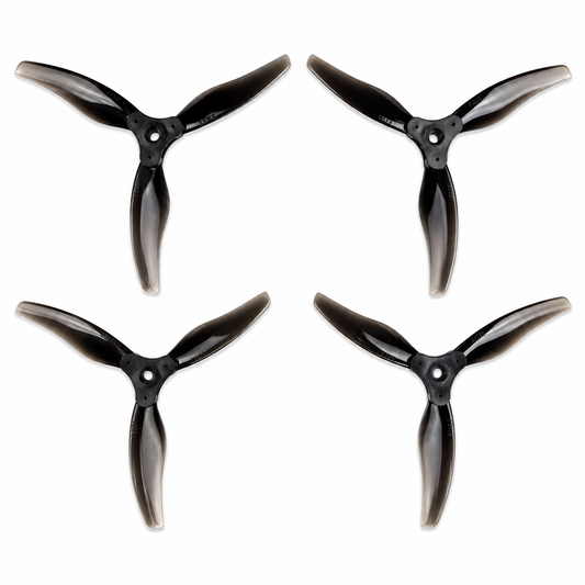 Gemfan F5135 Floppy Proppy 3 Blade Propellers Clear Grey - (2CW+2CCW)