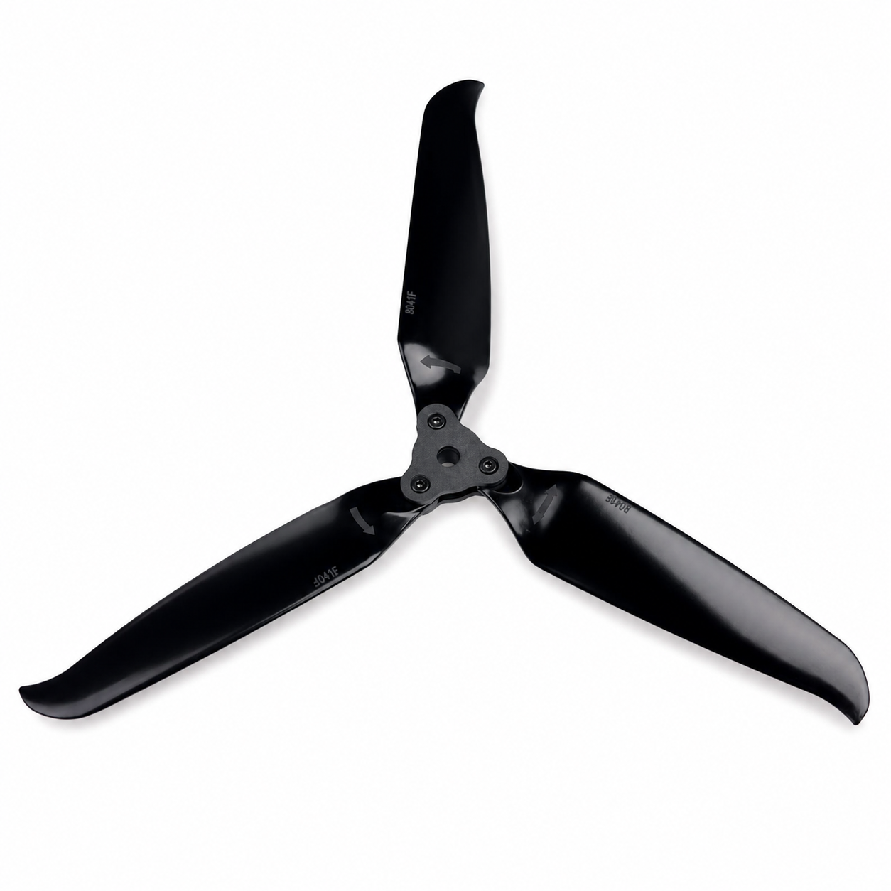 Gemfan 8041 Folding 3 Blade Glass Fiber Nylon - Black Propeller  (1 Pair CW + CCW)