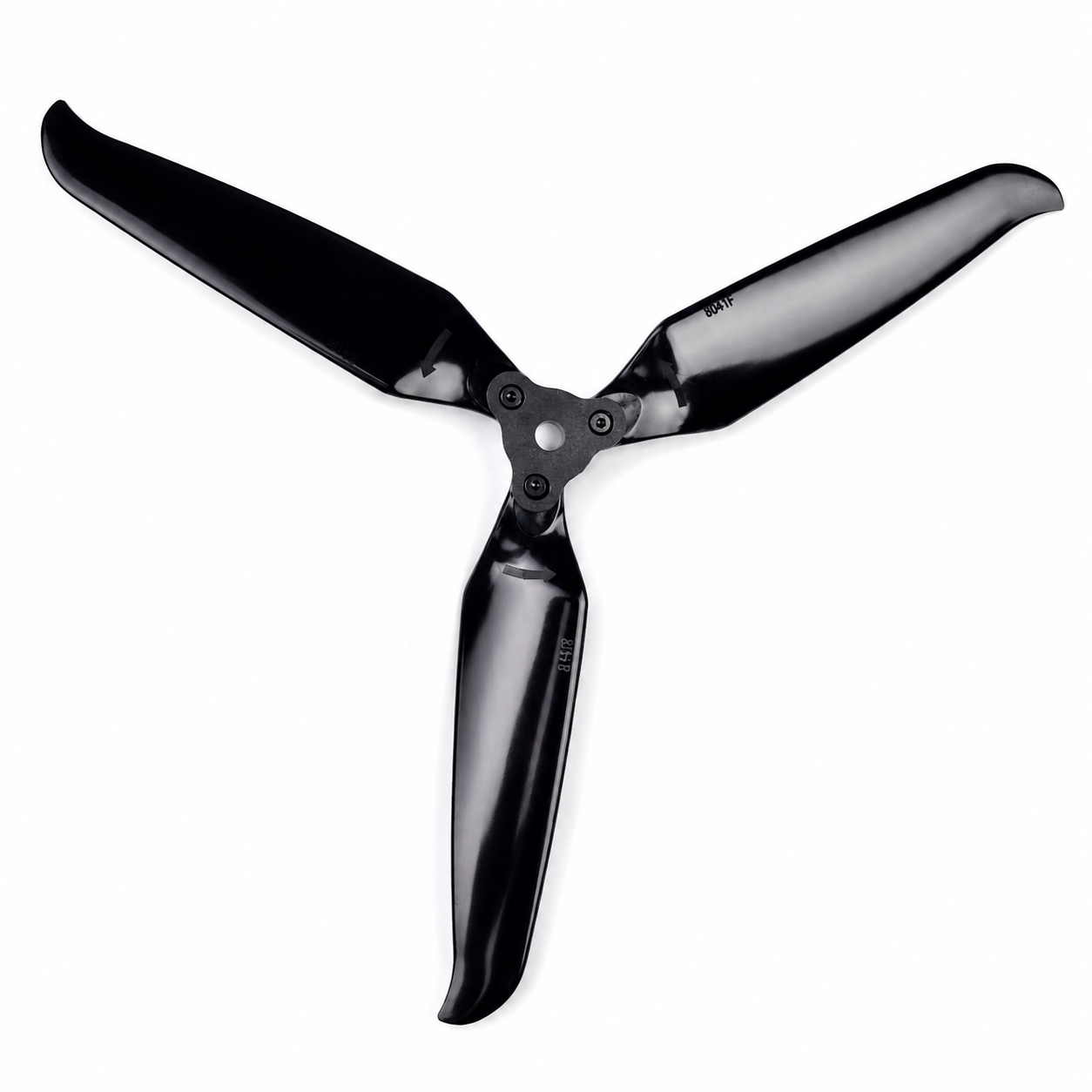 Gemfan 8041 Folding 3 Blade Glass Fiber Nylon - Black Propeller  (1 Pair CW + CCW)