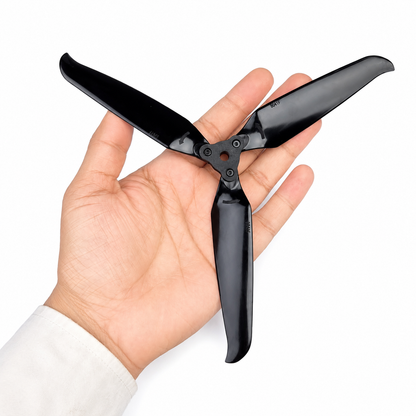 Gemfan 8041 Folding 3 Blade Glass Fiber Nylon - Black Propeller  (1 Pair CW + CCW)