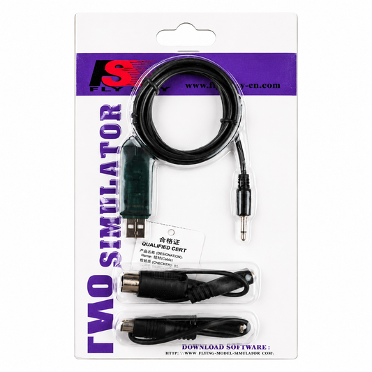 FS-SM100 RC USB Flight Simulator FMS Cable for Flysky FS-i6, FS-i4, FS-TH9X, FS-T6, FS-T4B, FS-GT3