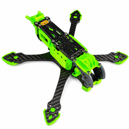 Mark5 V2 5 Inch Carbon Fiber O4 Pro Frame with 3D Printed Parts - Green